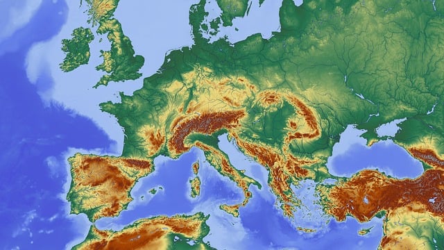 карта, картография, карта рельефа